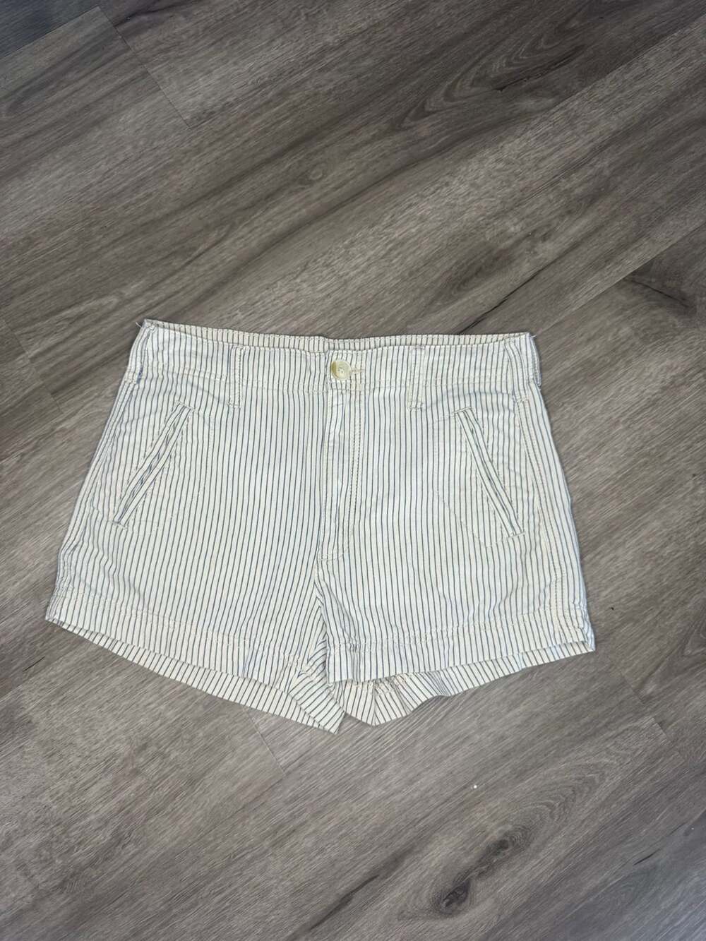 American Eagle Blue And White Pinstripe Utility Shorts Size US 2